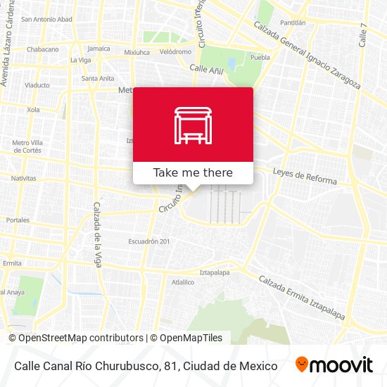 Calle Canal Río Churubusco, 81 map
