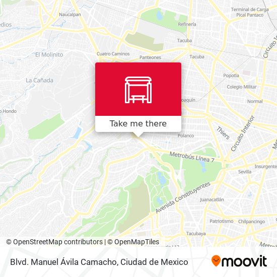 Mapa de Blvd. Manuel Ávila Camacho