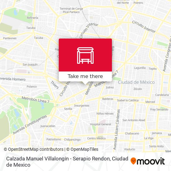 Mapa de Calzada Manuel Villalongín - Serapio Rendon