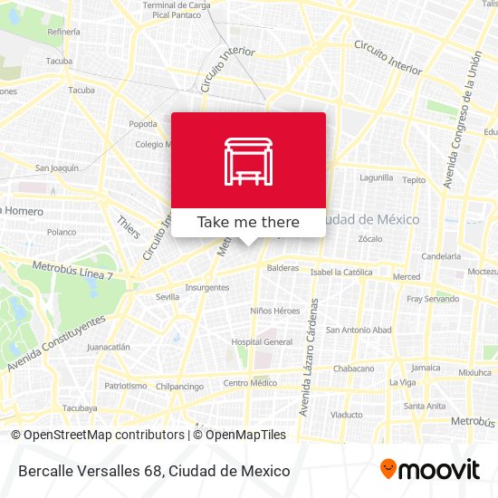 Mapa de Bercalle Versalles 68
