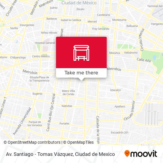 Av. Santiago - Tomas Vázquez map