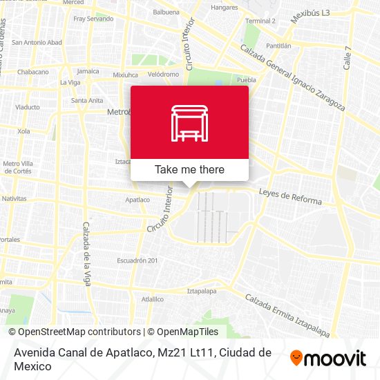 Avenida Canal de Apatlaco, Mz21 Lt11 map