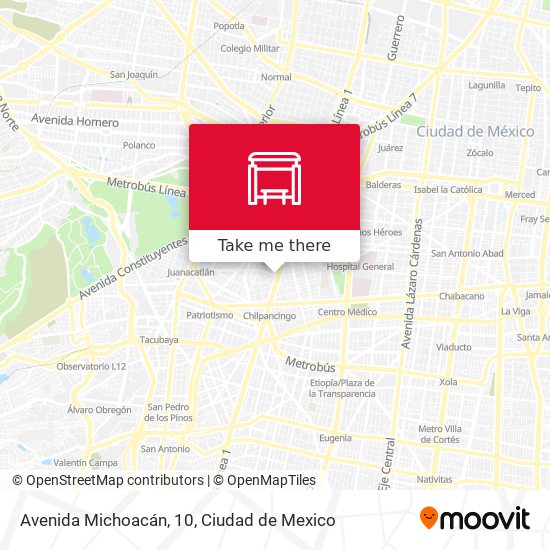 Mapa de Avenida Michoacán, 10