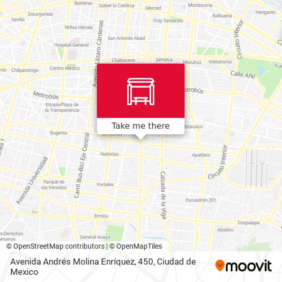 Mapa de Avenida Andrés Molina Enríquez, 450
