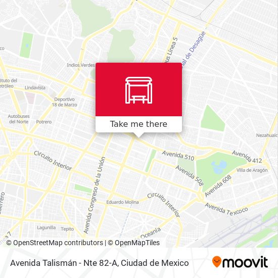 Avenida Talismán - Nte 82-A map