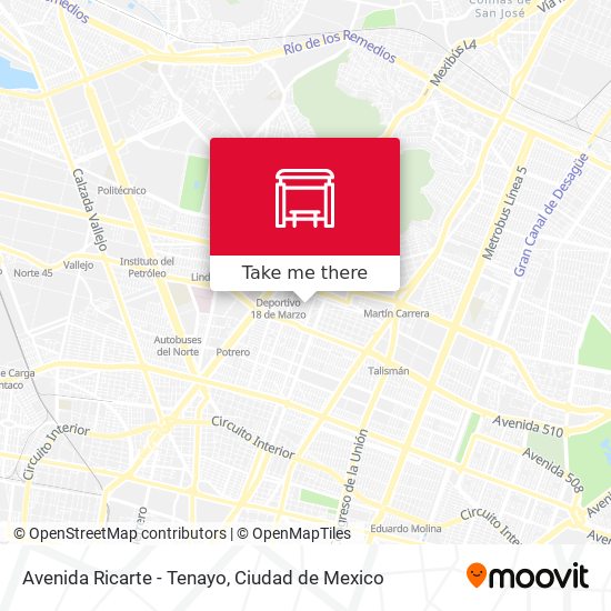 Mapa de Avenida Ricarte - Tenayo