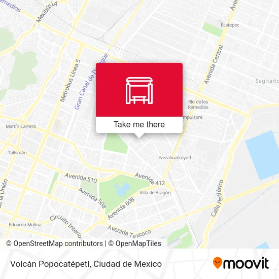 Mapa de Volcán Popocatépetl