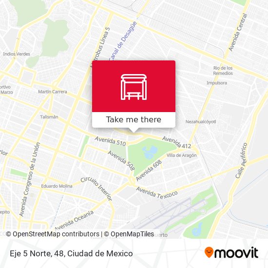 Mapa de Eje 5 Norte, 48