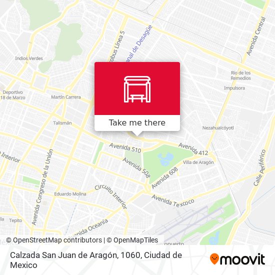 Calzada San Juan de Aragón, 1060 map