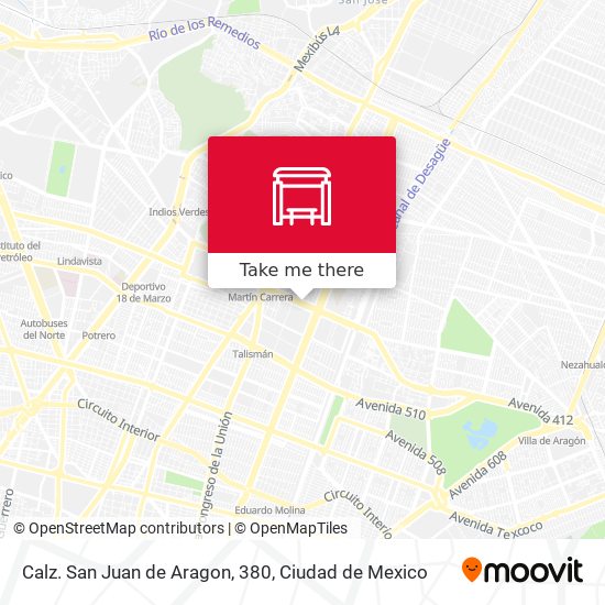 Calz. San Juan de Aragon, 380 map