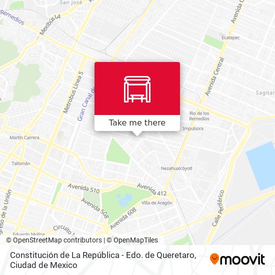 Constitución de La República - Edo. de Queretaro map