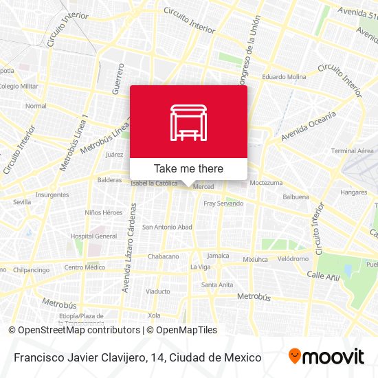 Francisco Javier Clavijero, 14 map