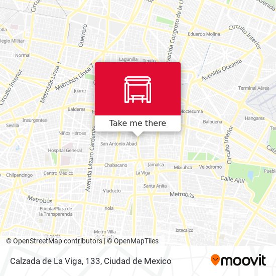 Calzada de La Viga, 133 map