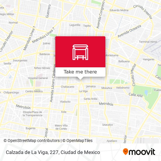 Calzada de La Viga, 227 map