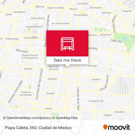 Playa Caleta, 360 map