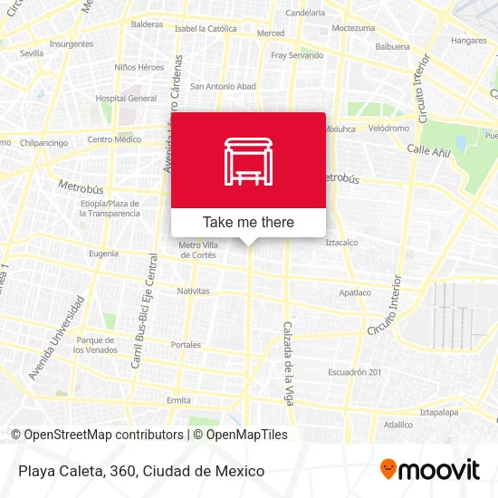 Playa Caleta, 360 map