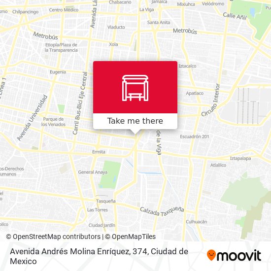 Avenida Andrés Molina Enríquez, 374 map