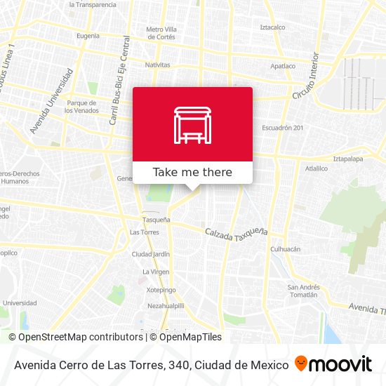 Mapa de Avenida Cerro de Las Torres, 340