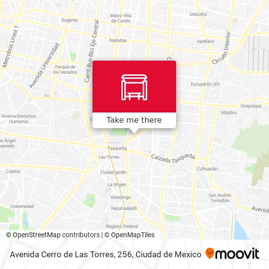 Mapa de Avenida Cerro de Las Torres, 256