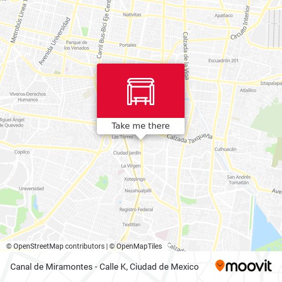 Canal de Miramontes - Calle K map