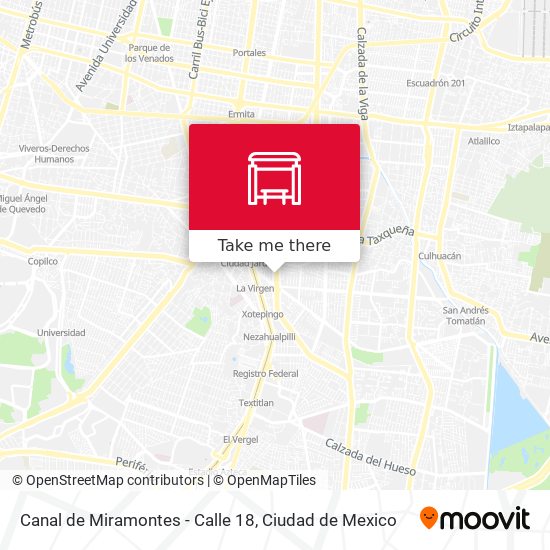 Canal de Miramontes - Calle 18 map