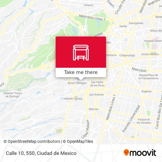 Calle 10, 550 map