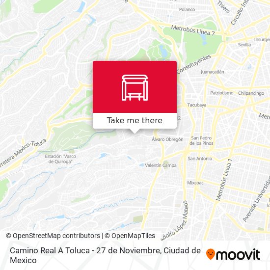 Camino Real A Toluca - 27 de Noviembre map
