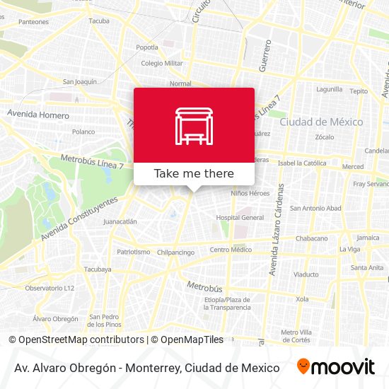 Av. Alvaro Obregón - Monterrey map