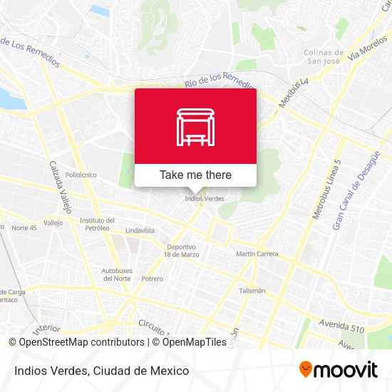 Indios Verdes map
