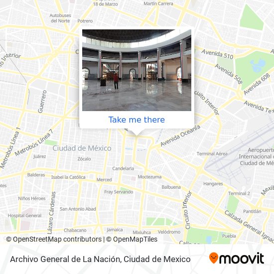 Archivo General de La Nación map