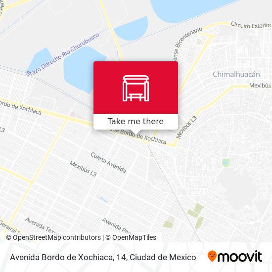 Mapa de Avenida Bordo de Xochiaca, 14