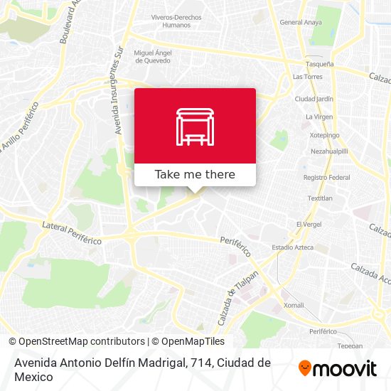 Mapa de Avenida Antonio Delfín Madrigal, 714