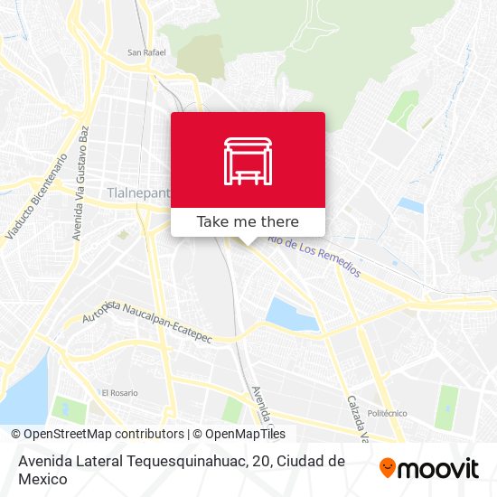 Avenida Lateral Tequesquinahuac, 20 map