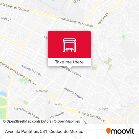 Avenida Pantitlán, 581 map