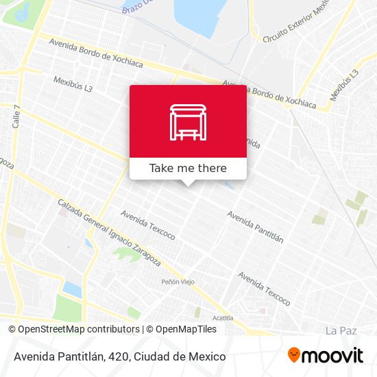 Mapa de Avenida Pantitlán, 420