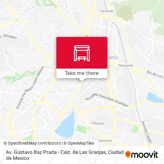 Av. Gustavo Baz Prada - Calz. de Las Granjas map