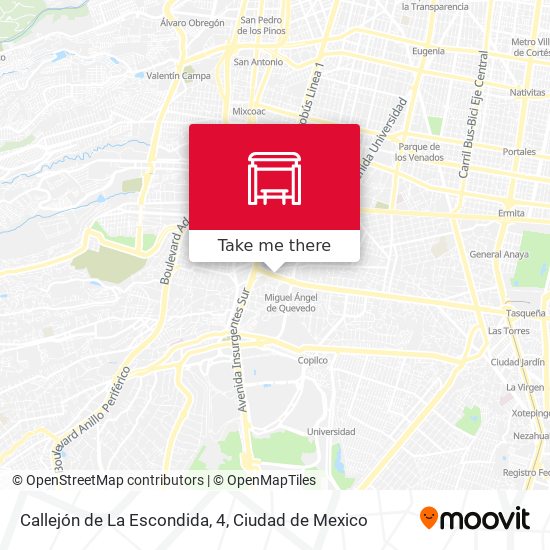 Callejón de La Escondida, 4 map