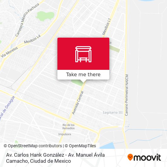 Av. Carlos Hank González - Av. Manuel Ávila Camacho map