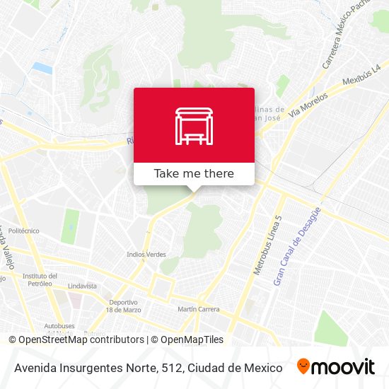 Avenida Insurgentes Norte, 512 map