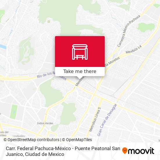 Carr. Federal Pachuca-México - Puente Peatonal San Juanico map
