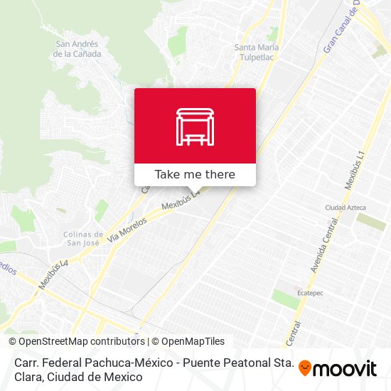 Carr. Federal Pachuca-México - Puente Peatonal Sta. Clara map