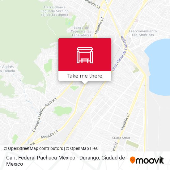 Carr. Federal Pachuca-México - Durango map
