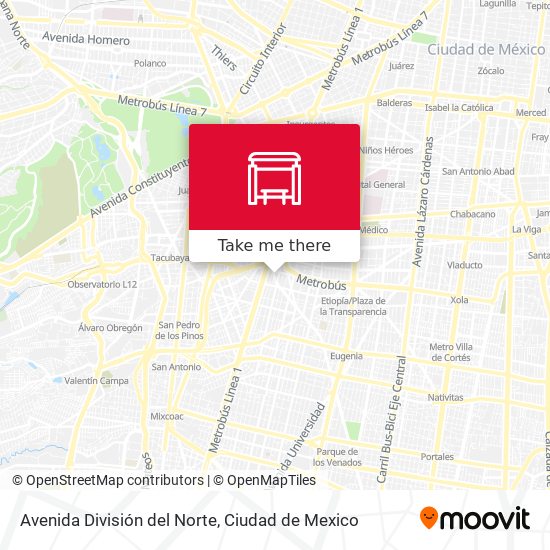 Avenida División del Norte map
