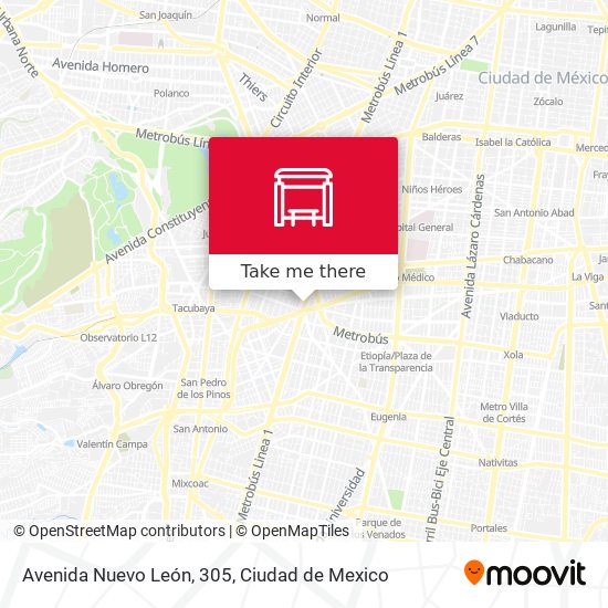 Avenida Nuevo León, 305 map