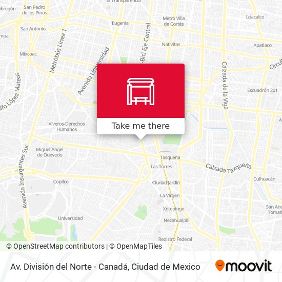 Mapa de Av. División del Norte - Canadá