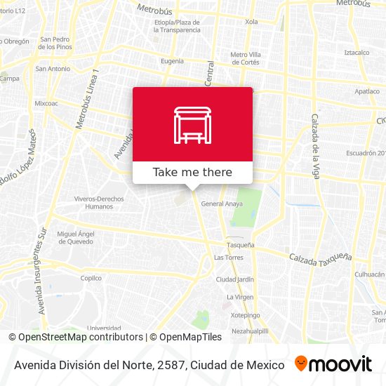 Mapa de Avenida División del Norte, 2587
