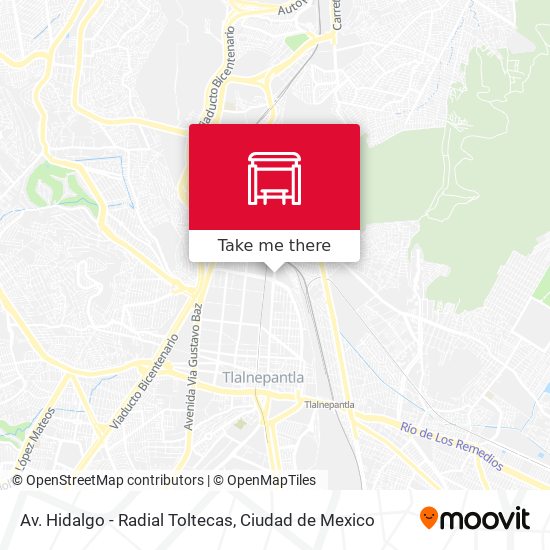 Av. Hidalgo - Radial Toltecas map