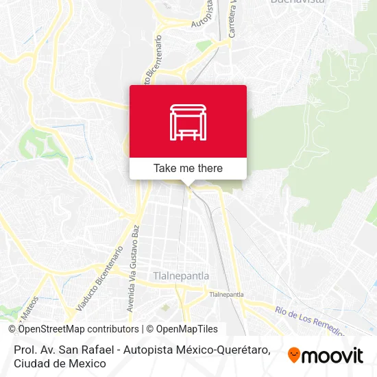 Mapa de Prol. Av. San Rafael - Autopista México-Querétaro