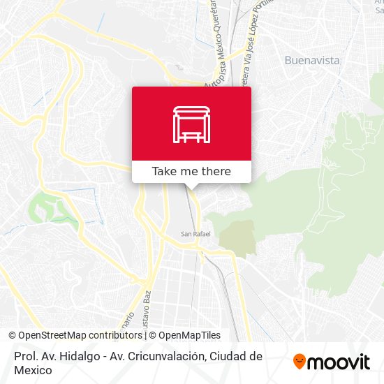 Mapa de Prol. Av. Hidalgo - Av. Cricunvalación