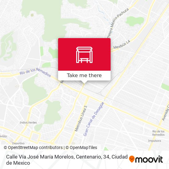 Calle Vía José María Morelos, Centenario, 34 map